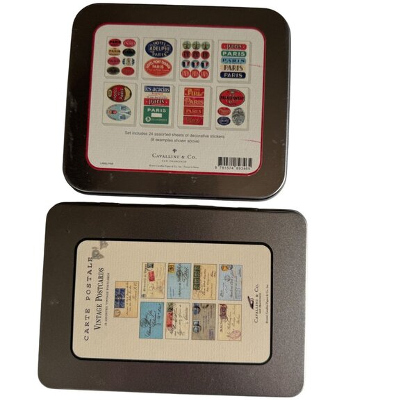 Vintage Paris Hotel Postcard & Sticker Collection in Metal Tin Vintage Style 42 - Picture 8 of 11